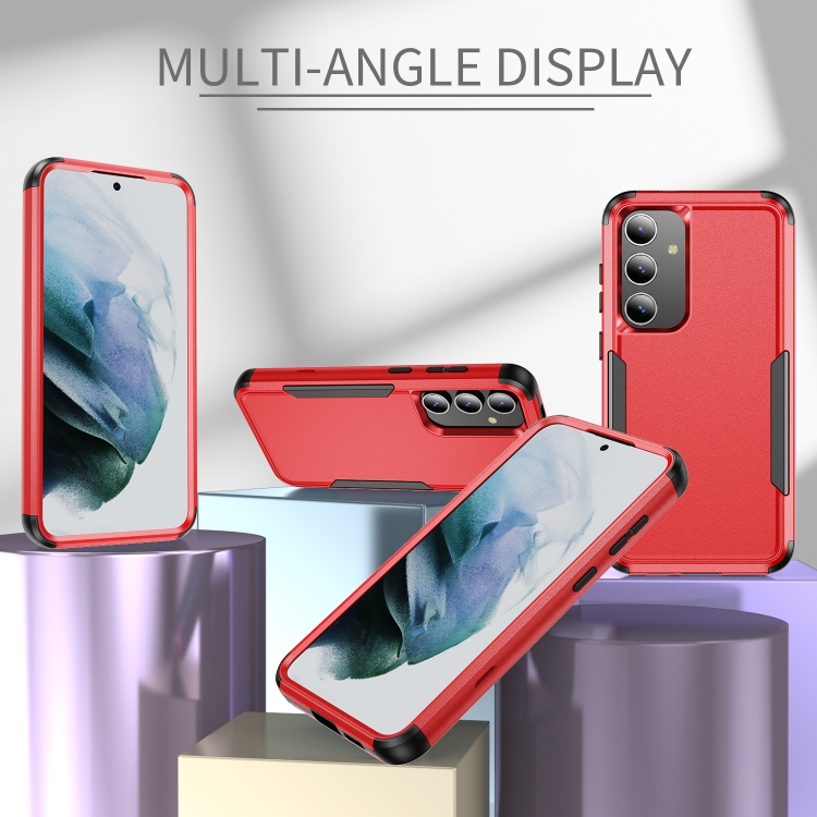 For Samsung Galaxy S24 5G TPU + PC Shockproof Protective Phone Case(Red + Black) For Samsung Galaxy S24 5G TPU + PC Shockproof Protective Phone Case(Red + Black)