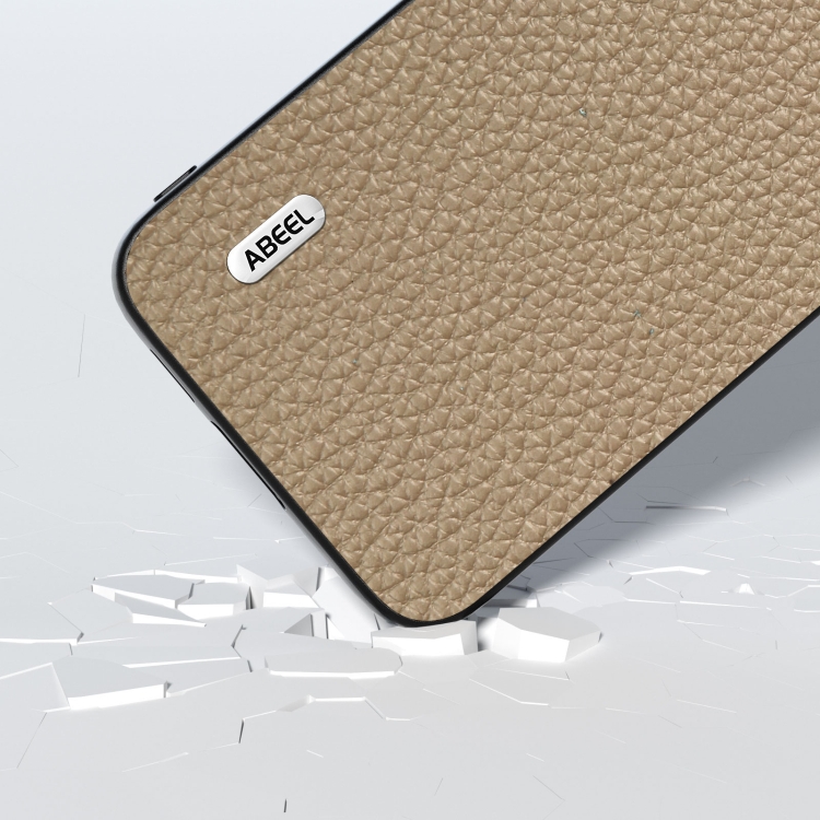 For Samsung Galaxy S23 FE 5G ABEEL Genuine Leather Litchi Texture Phone Case(Grey)