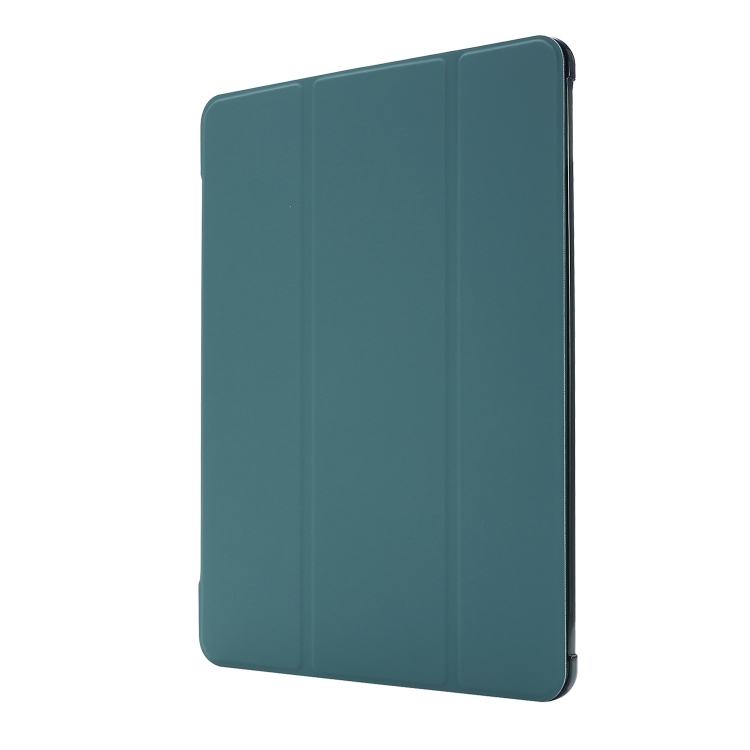 For iPad 10.2 2021 / 2020 / 2019 Airbag Horizontal Flip Leather Case with Three-fold Holder & Pen Holder(Dark Green) For iPad 10.2 2021 / 2020 / 2019 Airbag Horizontal Flip Leather Case with Three-fold Holder & Pen Holder(Dark Green)