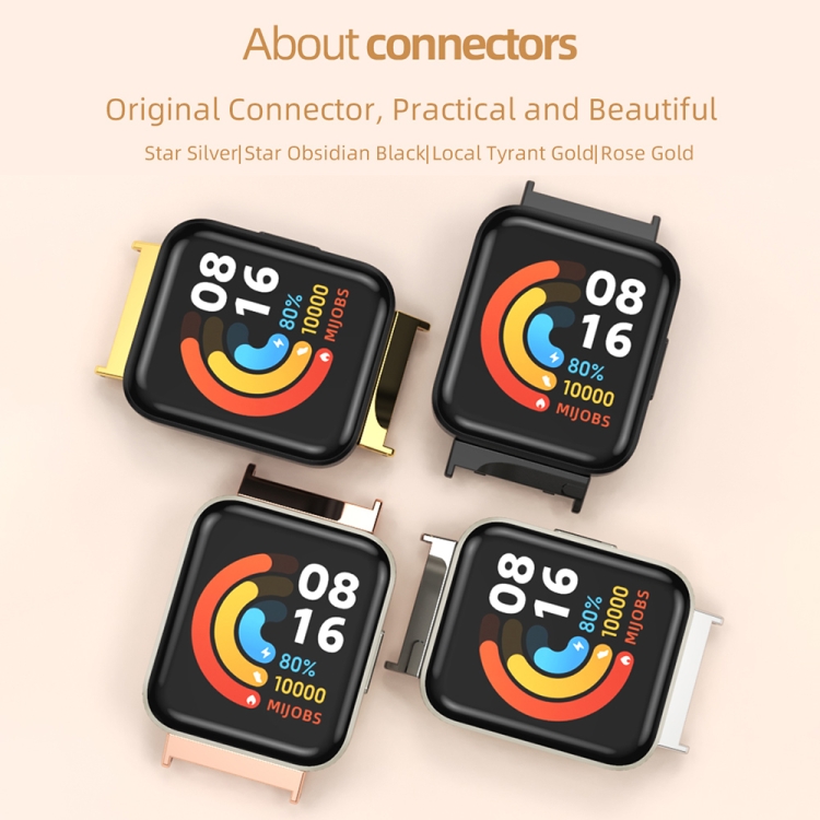 Para Xiaomi Mi Band 8 Pro Mijobs Correa de reloj de silicona transpirable  con orificio cuadrado (
