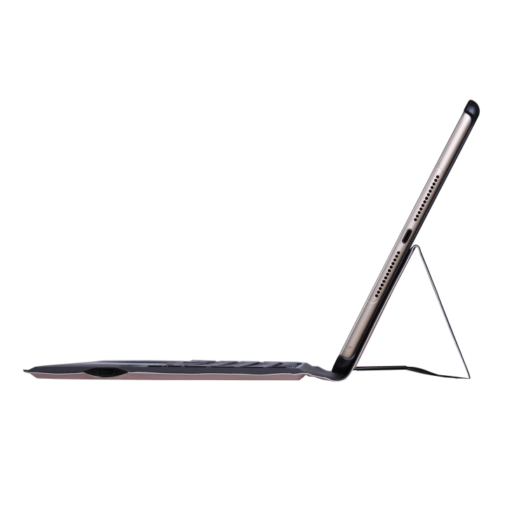 T1091 For iPad 2018 & 2017 / Pro 9.7 / Air 2 / Air Ultra-thin Integrated Touch Bluetooth Keyboard + Lambskin Texture PU Leather Tablet Case with Bracket(Rose Gold)