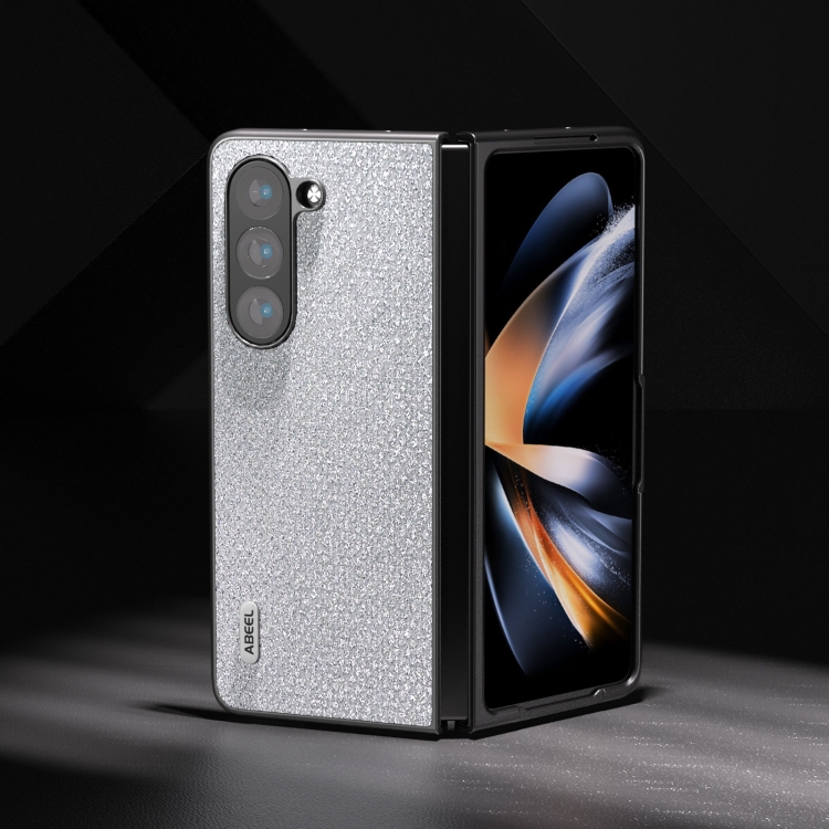 For Samsung Galaxy Z Fold5 ABEEL Diamond Series Black Edge Phone Case(Silver) For Samsung Galaxy Z Fold5 ABEEL Diamond Series Black Edge Phone Case(Silver)