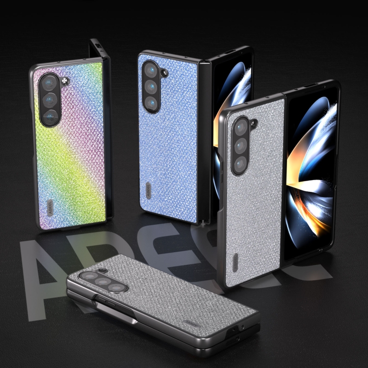 For Samsung Galaxy Z Fold5 ABEEL Diamond Series Black Edge Phone Case(Silver) For Samsung Galaxy Z Fold5 ABEEL Diamond Series Black Edge Phone Case(Silver)