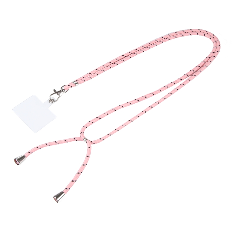 Universal Mixed Color Mobile Phone Lanyard(Pink Black)