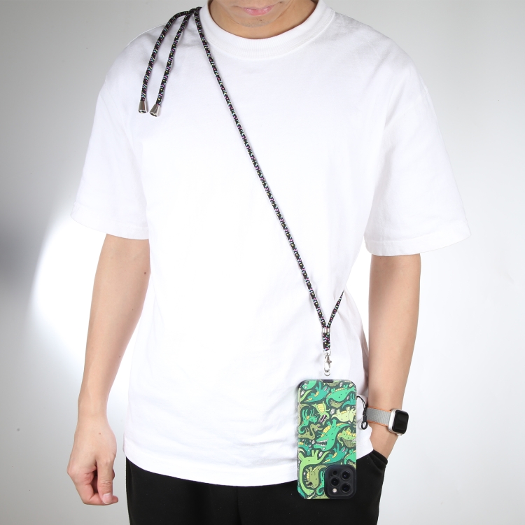 Universal Mixed Color Mobile Phone Lanyard (Black Yellow)