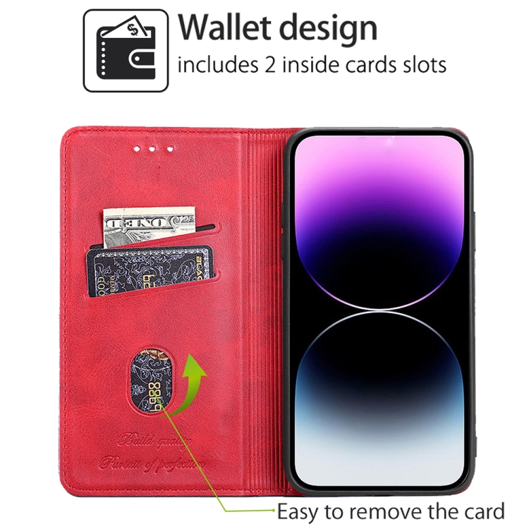 For Samsung Galaxy S24 5G Cow Texture Magnetic Leather Phone Case(Red) For Samsung Galaxy S24 5G Cow Texture Magnetic Leather Phone Case(Red)
