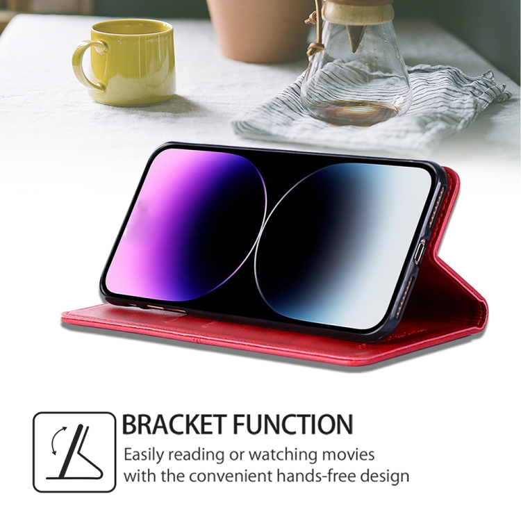 For Samsung Galaxy S24 5G Cow Texture Magnetic Leather Phone Case(Red) For Samsung Galaxy S24 5G Cow Texture Magnetic Leather Phone Case(Red)