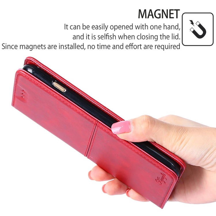 For Samsung Galaxy S24 5G Cow Texture Magnetic Leather Phone Case(Red) For Samsung Galaxy S24 5G Cow Texture Magnetic Leather Phone Case(Red)