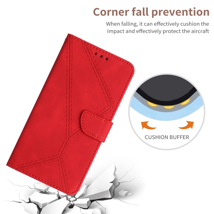 For Samsung Galaxy S23+ 5G Stitching Embossed Leather Phone Case(Red) For Samsung Galaxy S23+ 5G Stitching Embossed Leather Phone Case(Red)