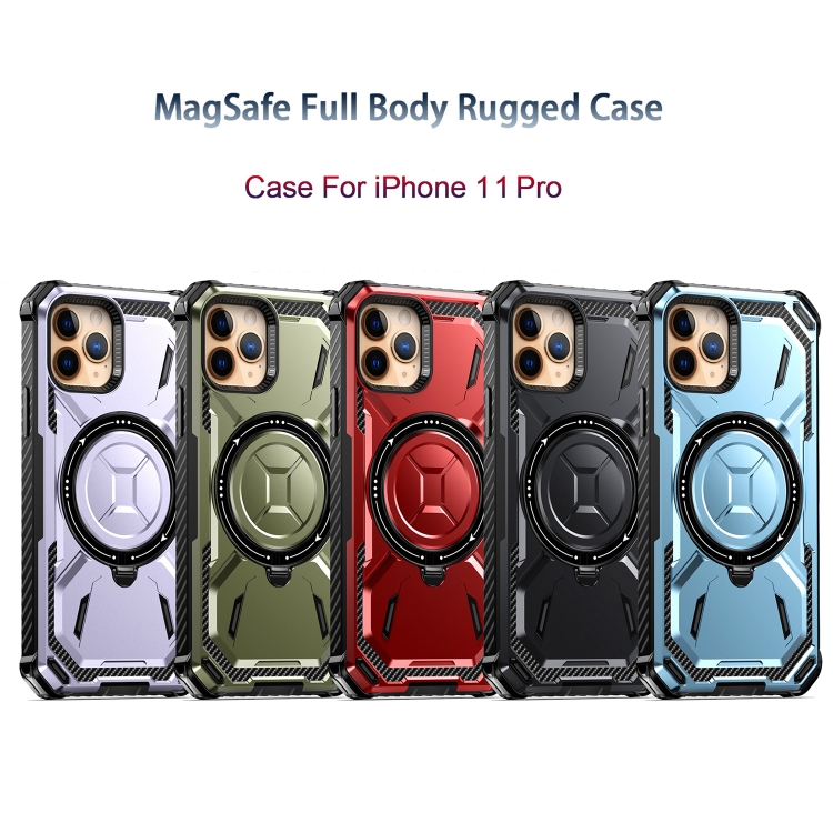 For iPhone 11 Pro Armor Series Holder Phone Case(Light Purple) For iPhone 11 Pro Armor Series Holder Phone Case(Light Purple)