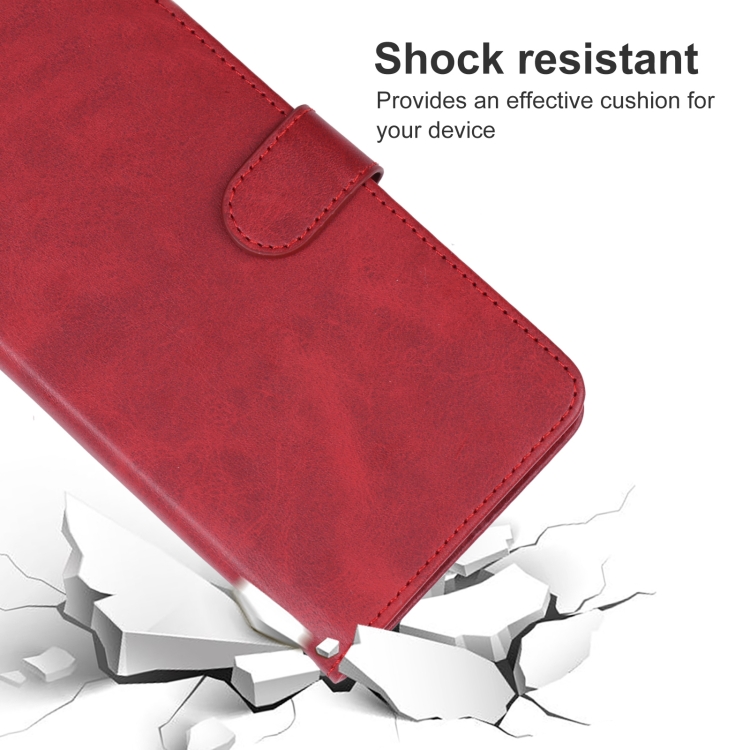 For Honor X9b 5G / Magic6 Lite 5G Leather Case Magnetic Closing Phone Cover  with Card Slots - Red Wholesale