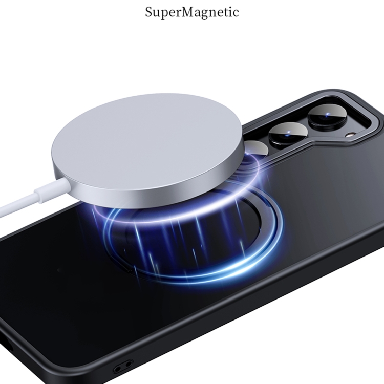 For Samsung Galaxy S23 5G 360 Rotating MagSafe Magnetic Skin Feel Phone Case(Black) For Samsung Galaxy S23 5G 360 Rotating MagSafe Magnetic Skin Feel Phone Case(Black)