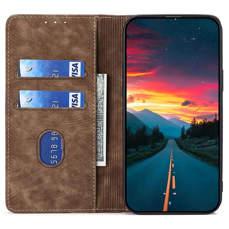 For Samsung Galaxy S24 Ultra 5G RFID Anti-theft Brush Magnetic Leather Phone Case(Brown) For Samsung Galaxy S24 Ultra 5G RFID Anti-theft Brush Magnetic Leather Phone Case(Brown)