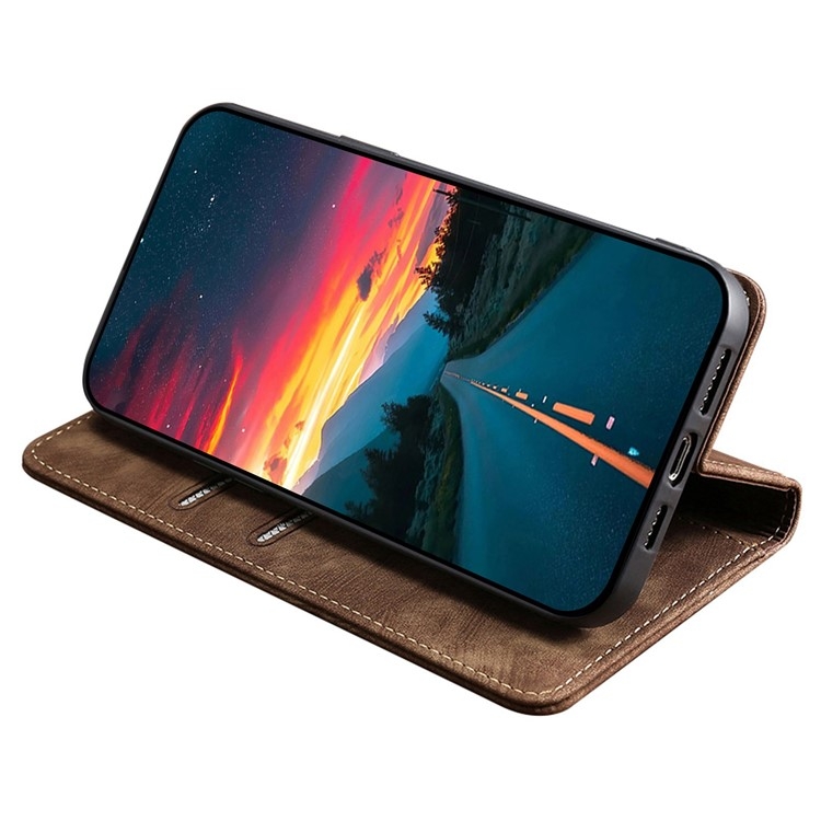 For Samsung Galaxy S24 Ultra 5G RFID Anti-theft Brush Magnetic Leather Phone Case(Brown) For Samsung Galaxy S24 Ultra 5G RFID Anti-theft Brush Magnetic Leather Phone Case(Brown)