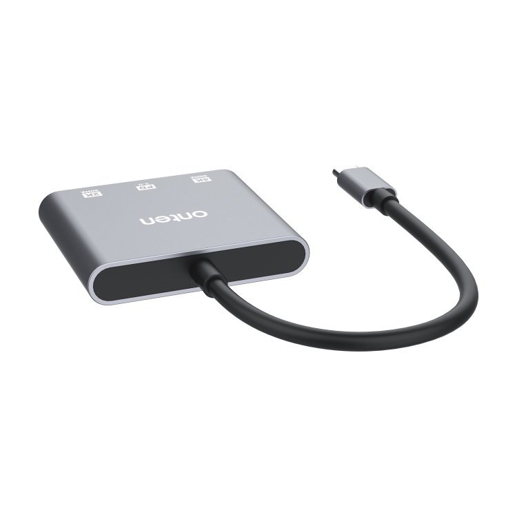 Onten 9175S 3 in 1 USB-C / Type-C to HDMI Adapter(Grey) - 1