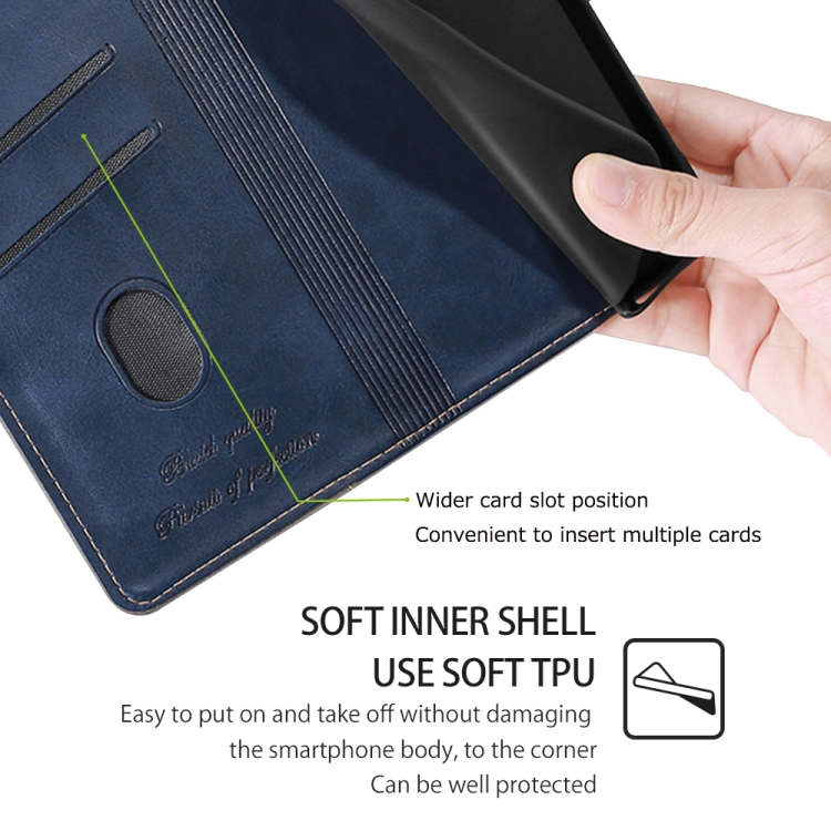 For Samsung Galaxy S24 Ultra 5G Contrast Color Side Buckle Leather Phone Case(Blue + Grey) For Samsung Galaxy S24 Ultra 5G Contrast Color Side Buckle Leather Phone Case(Blue + Grey)