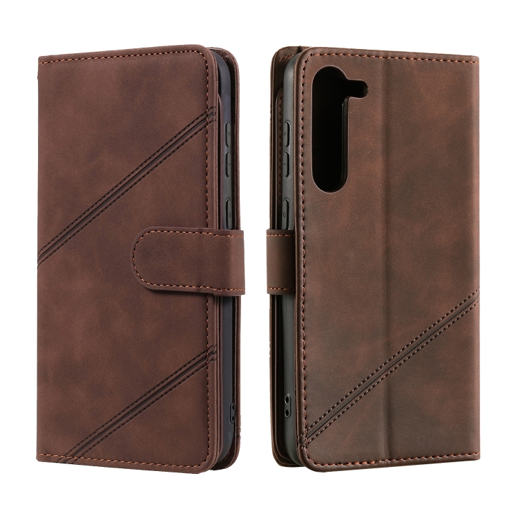 For Samsung Galaxy S23+ 5G Skin Feel Multi-card Wallet Leather Phone Case(Brown) For Samsung Galaxy S23+ 5G Skin Feel Multi-card Wallet Leather Phone Case(Brown)
