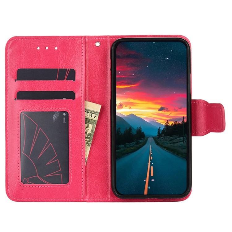 For Samsung Galaxy S24 5G Crystal Texture Leather Phone Case(Rose Red) For Samsung Galaxy S24 5G Crystal Texture Leather Phone Case(Rose Red)