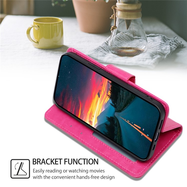 For Samsung Galaxy S24 5G Crystal Texture Leather Phone Case(Rose Red) For Samsung Galaxy S24 5G Crystal Texture Leather Phone Case(Rose Red)