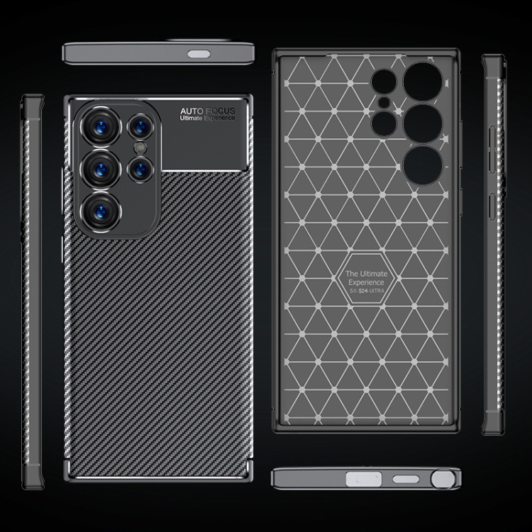 For Samsung Galaxy S24 Ultra 5G Carbon Fiber Texture Shockproof