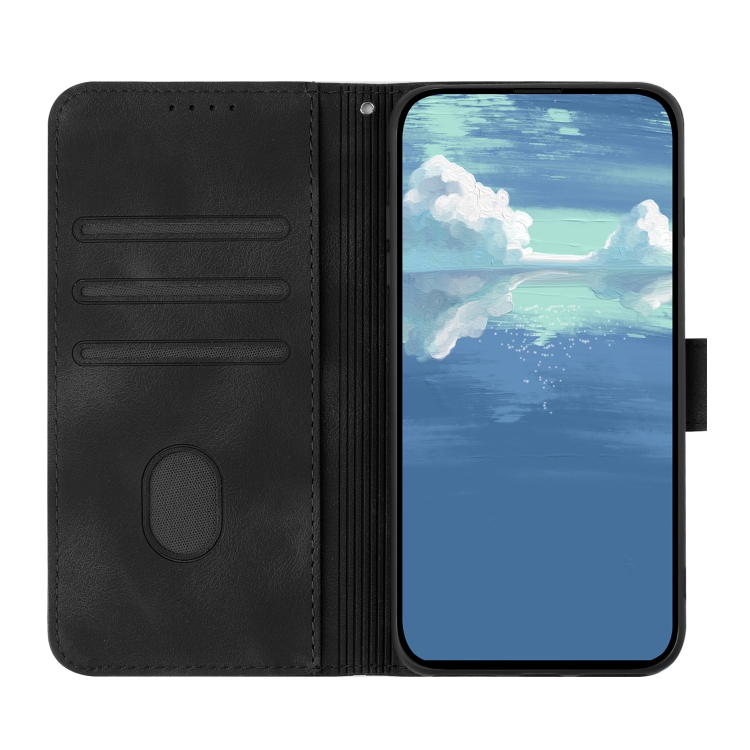 For Samsung Galaxy S22 Ultra 5G Line Pattern Skin Feel Leather Phone Case(Black) For Samsung Galaxy S22 Ultra 5G Line Pattern Skin Feel Leather Phone Case(Black)