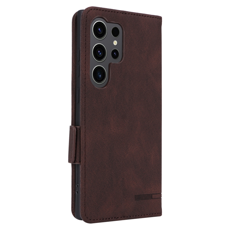 For Samsung Galaxy S24 Ultra 5G Magnetic Clasp Leather Phone Case(Brown) For Samsung Galaxy S24 Ultra 5G Magnetic Clasp Leather Phone Case(Brown)