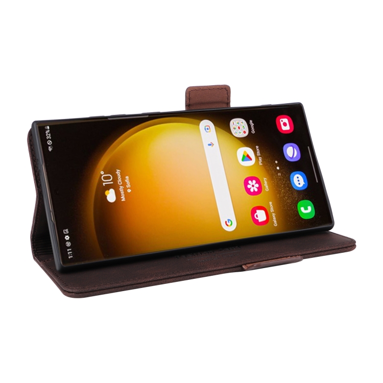 For Samsung Galaxy S24 Ultra 5G Magnetic Clasp Leather Phone Case(Brown) For Samsung Galaxy S24 Ultra 5G Magnetic Clasp Leather Phone Case(Brown)
