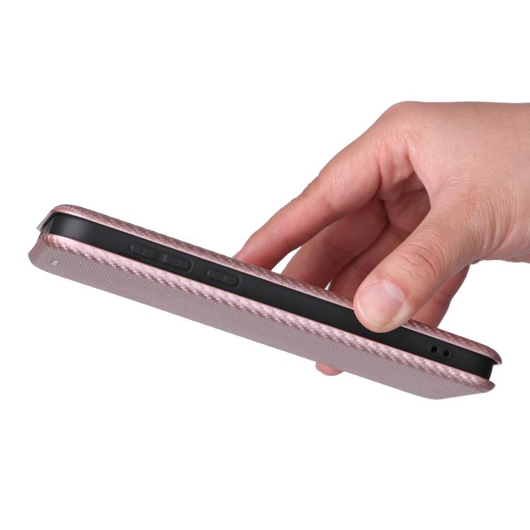For OPPO Find X8 Carbon Fiber Texture Flip Leather Phone Case(Pink)