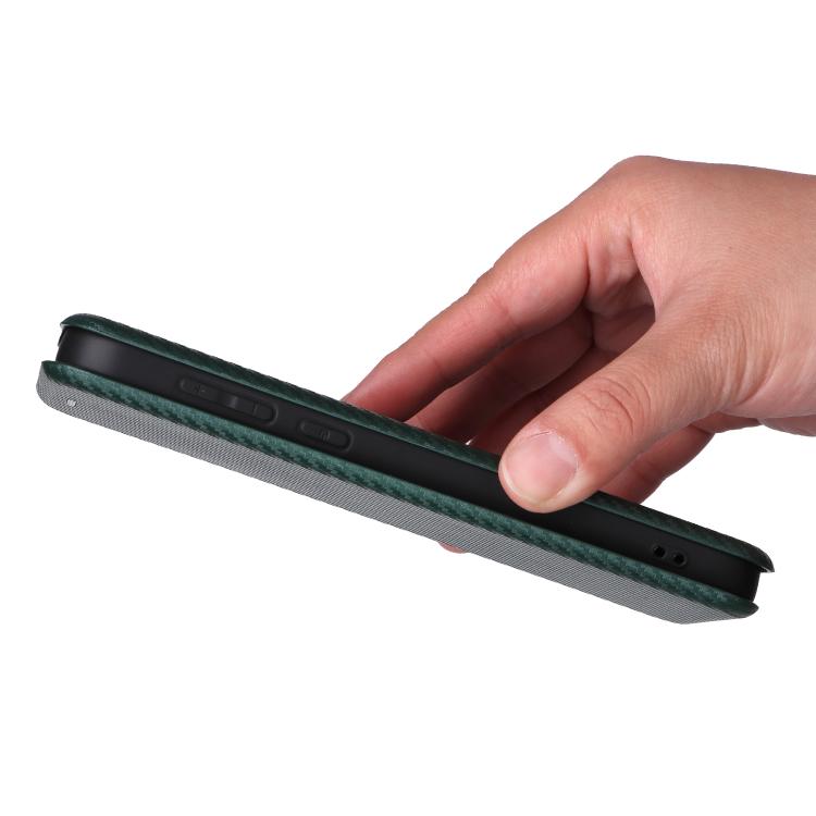 For OPPO Find X8 Carbon Fiber Texture Flip Leather Phone Case(Green)
