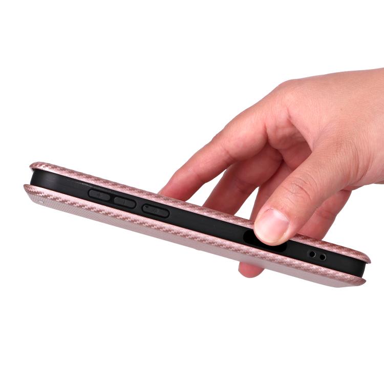 For OPPO Find X9 Pro Carbon Fiber Texture Flip Leather Phone Case(Pink)
