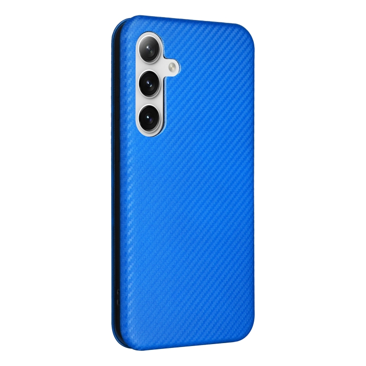 For Samsung Galaxy S24 5G Carbon Fiber Texture Flip Leather Phone Case(Blue) For Samsung Galaxy S24 5G Carbon Fiber Texture Flip Leather Phone Case(Blue)