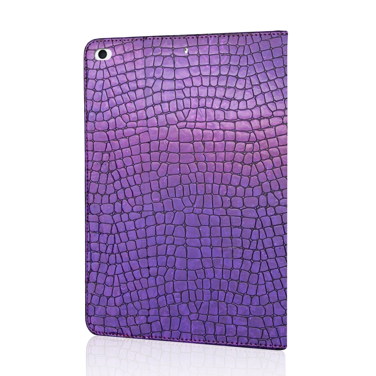 For iPad Mini 4 / 3 / 2 / 1 Laser Glitter Stitching Crocodile Texture Horizontal Flip Leather Case with Storage Grid & Holder(Purple) For iPad Mini 4 / 3 / 2 / 1 Laser Glitter Stitching Crocodile Texture Horizontal Flip Leather Case with Storage Grid & Holder(Purple)