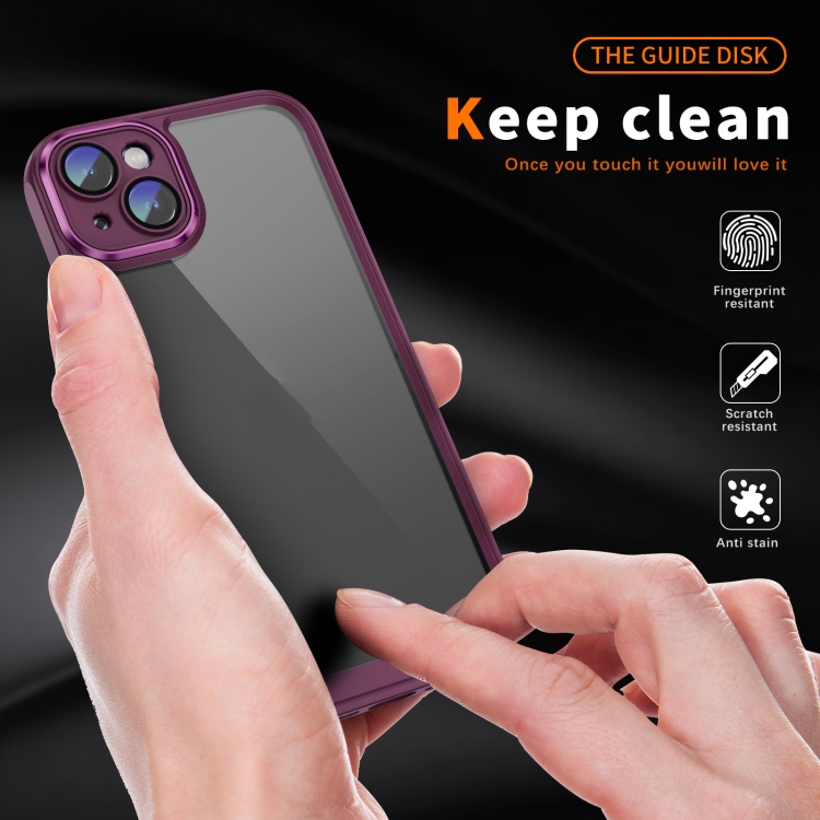 For iPhone 14 PC + TPU Phone Case with Lens Film(Rose Red) For iPhone 14 PC + TPU Phone Case with Lens Film(Rose Red)