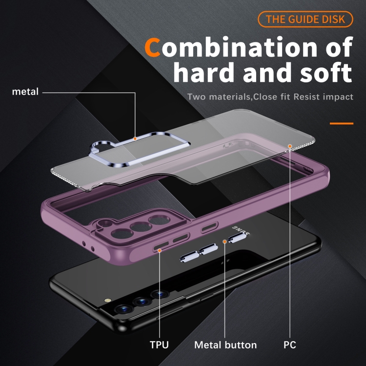 For Samsung Galaxy S23+ 5G PC + TPU Phone Case with Lens Film(Light Purple)