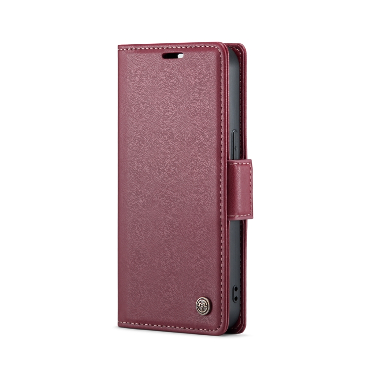For iPhone 13 mini CaseMe 023 Butterfly Buckle Litchi Texture RFID Anti-theft Leather Phone Case(Wine Red) For iPhone 13 mini CaseMe 023 Butterfly Buckle Litchi Texture RFID Anti-theft Leather Phone Case(Wine Red)
