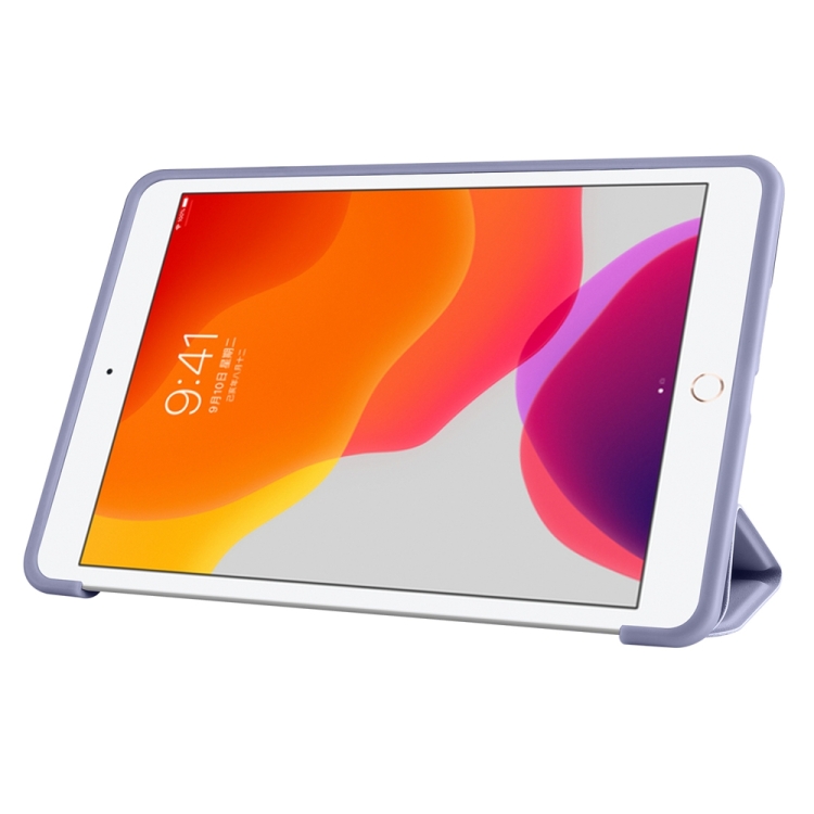 For iPad 9.7 2018 / 2017 / Air 2 / Air 3-folding TPU Horizontal Flip Leather Tablet Case with Holder(Lavender Grey) For iPad 9.7 2018 / 2017 / Air 2 / Air 3-folding TPU Horizontal Flip Leather Tablet Case with Holder(Lavender Grey)