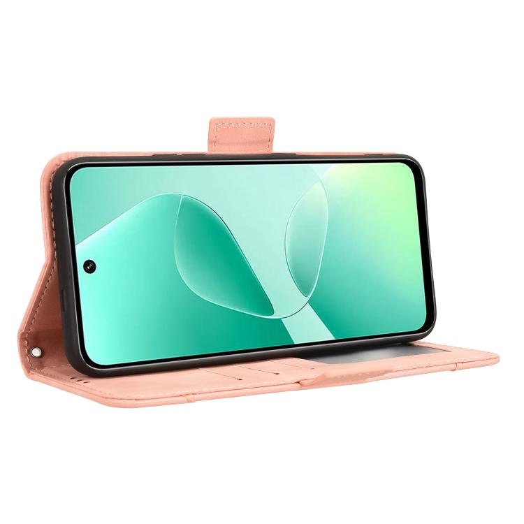 For Infinix Hot 60i 4G / Hot 60 5G Skin Feel Calf Texture Card Slots Leather Phone Case(Pink)