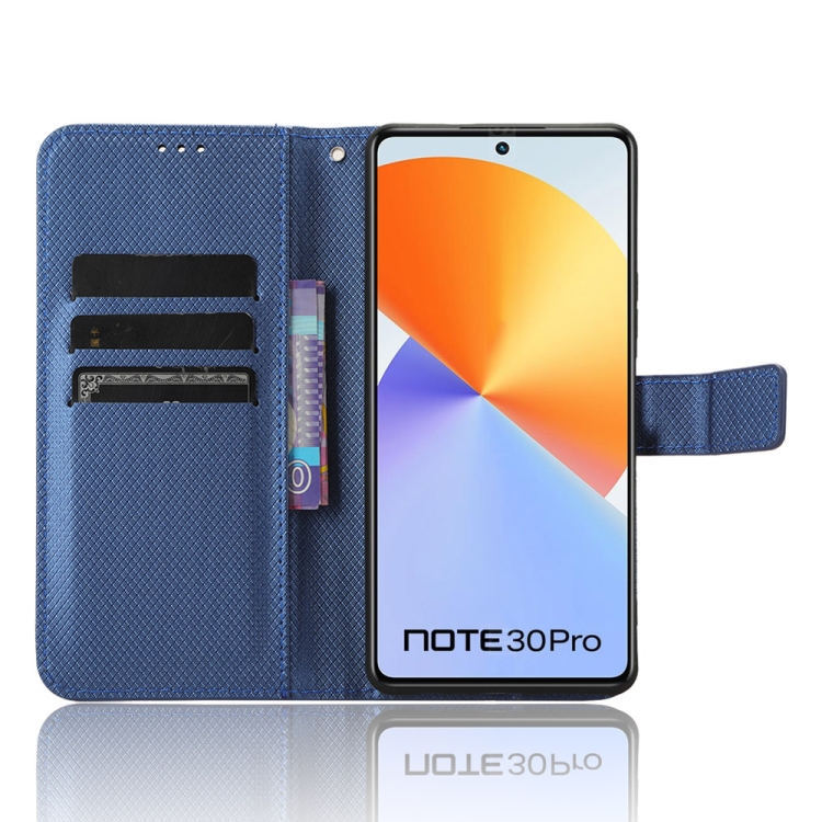 Para Infinix Note 30 Pro Diamond Texture Leather Phone Case (Azul)
