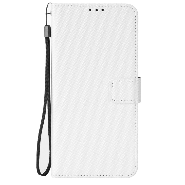 For Samsung Galaxy S23 FE 5G Diamond Texture Leather Phone Case(White) For Samsung Galaxy S23 FE 5G Diamond Texture Leather Phone Case(White)
