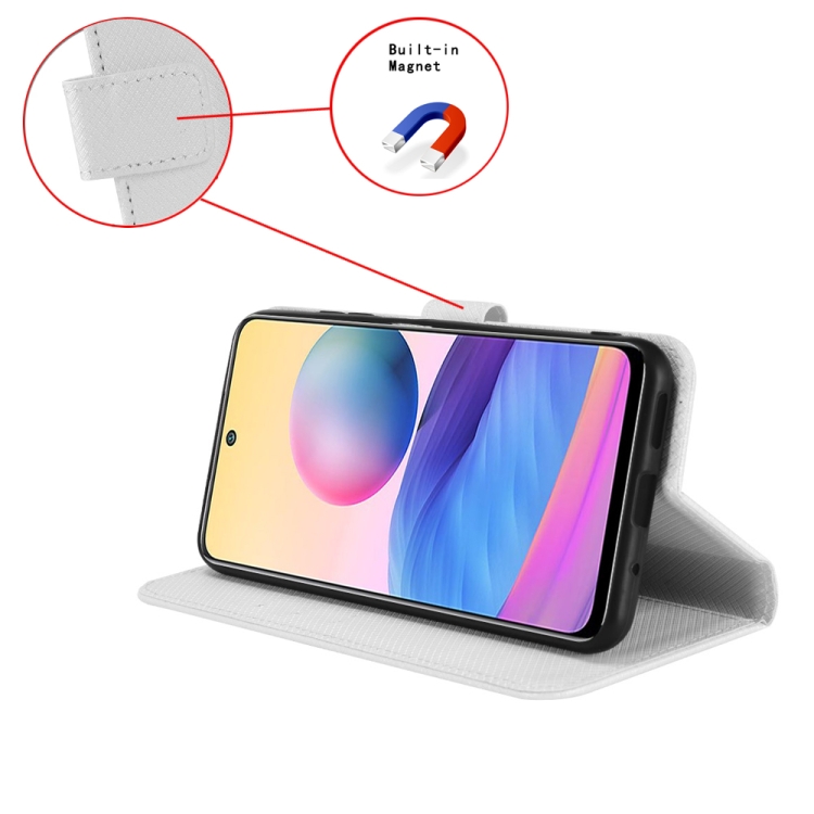 For Samsung Galaxy S23 FE 5G Diamond Texture Leather Phone Case(White) For Samsung Galaxy S23 FE 5G Diamond Texture Leather Phone Case(White)