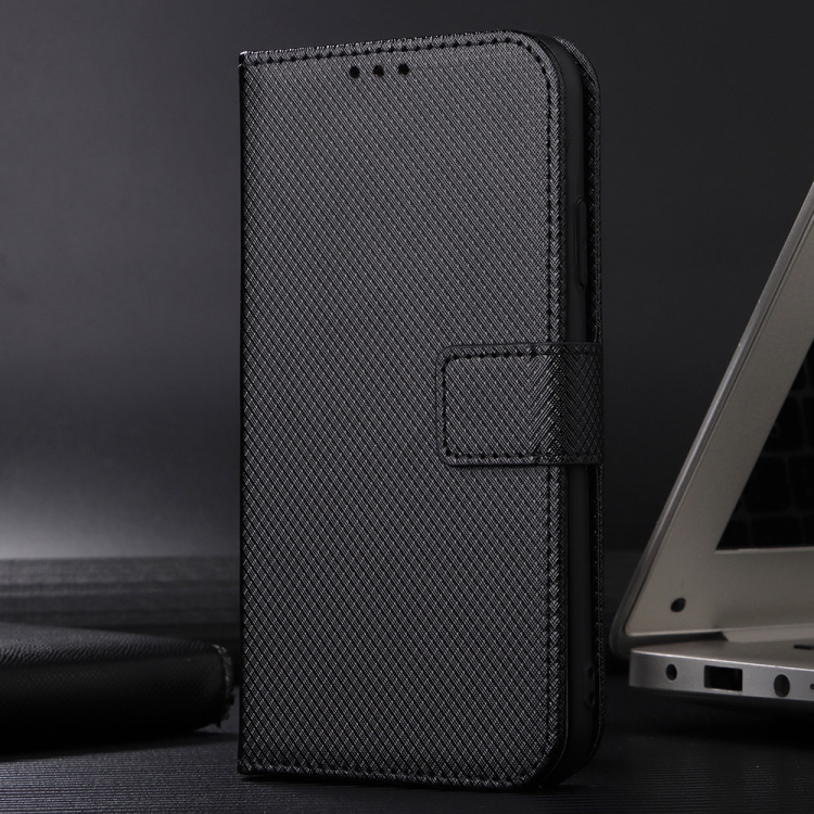 For Samsung Galaxy S24+ 5G Diamond Texture Leather Phone Case(Black)