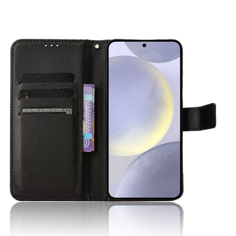 For Samsung Galaxy S24+ 5G Diamond Texture Leather Phone Case(Black)