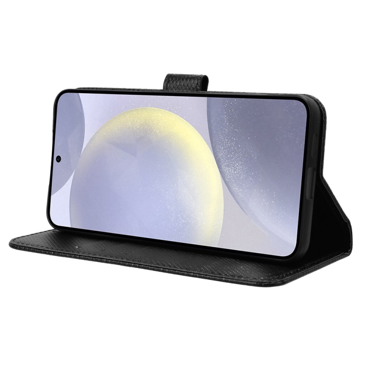 For Samsung Galaxy S24+ 5G Diamond Texture Leather Phone Case(Black)