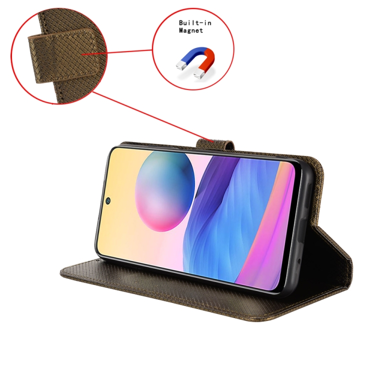 For Samsung Galaxy S24 Ultra 5G Diamond Texture Leather Phone Case(Brown) For Samsung Galaxy S24 Ultra 5G Diamond Texture Leather Phone Case(Brown)