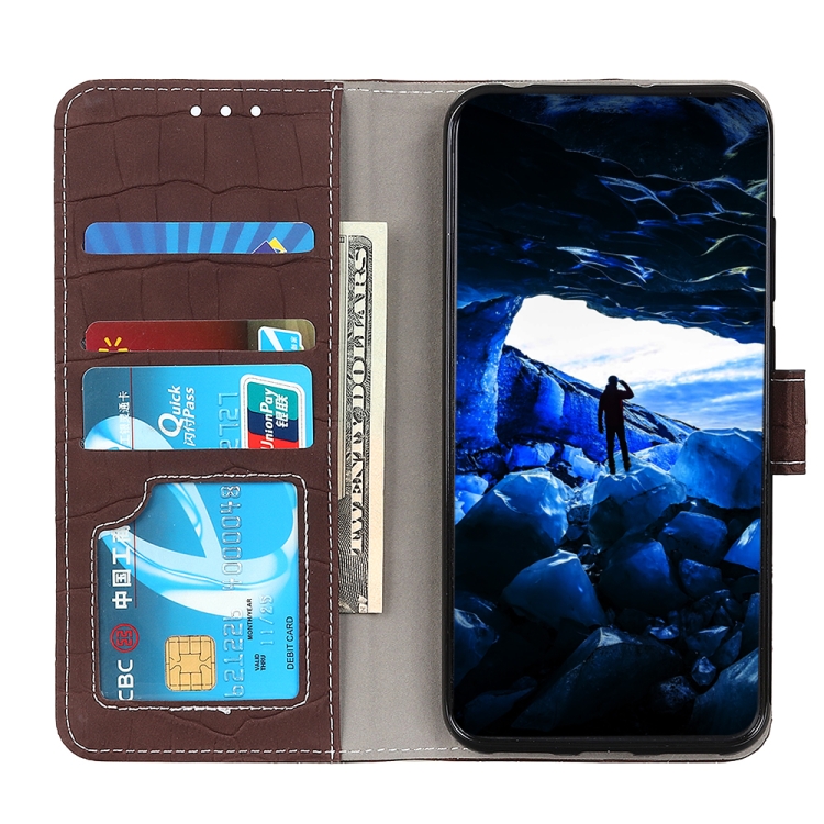 For Xiaomi Poco F5 Pro/Redmi K60/K60 Pro Magnetic Crocodile Texture Leather  Phone Case(Brown)