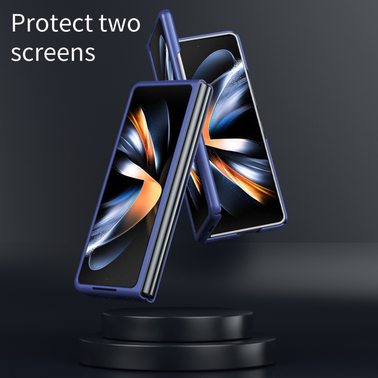 For Samsung Galaxy Z Fold5 Skin Feel Shockproof PC Fold Protective Phone Case(Blue) For Samsung Galaxy Z Fold5 Skin Feel Shockproof PC Fold Protective Phone Case(Blue)