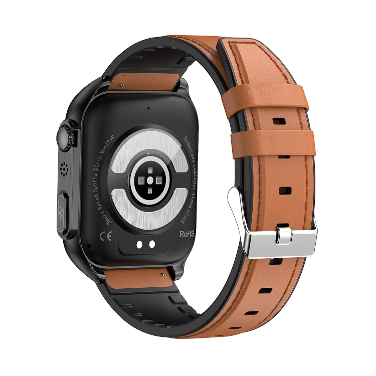 TK12 1.96 inch IP67 Waterproof Leather Band Smart Watch Supports ECG