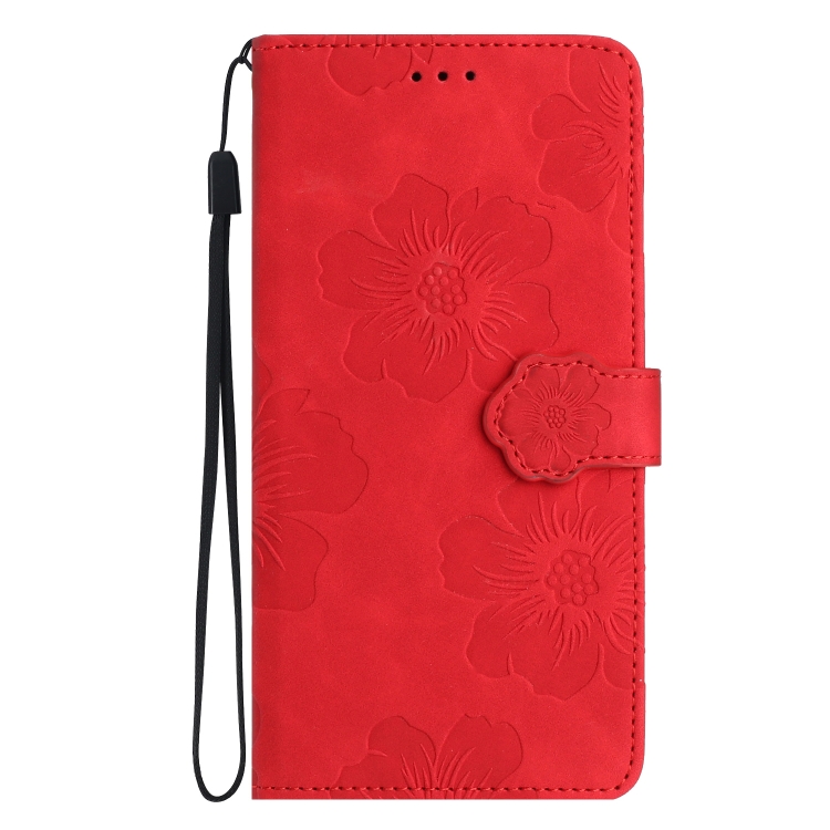 Para Motorola Moto G84 5G Funda de cuero para teléfono con estampado de  flores (rojo)