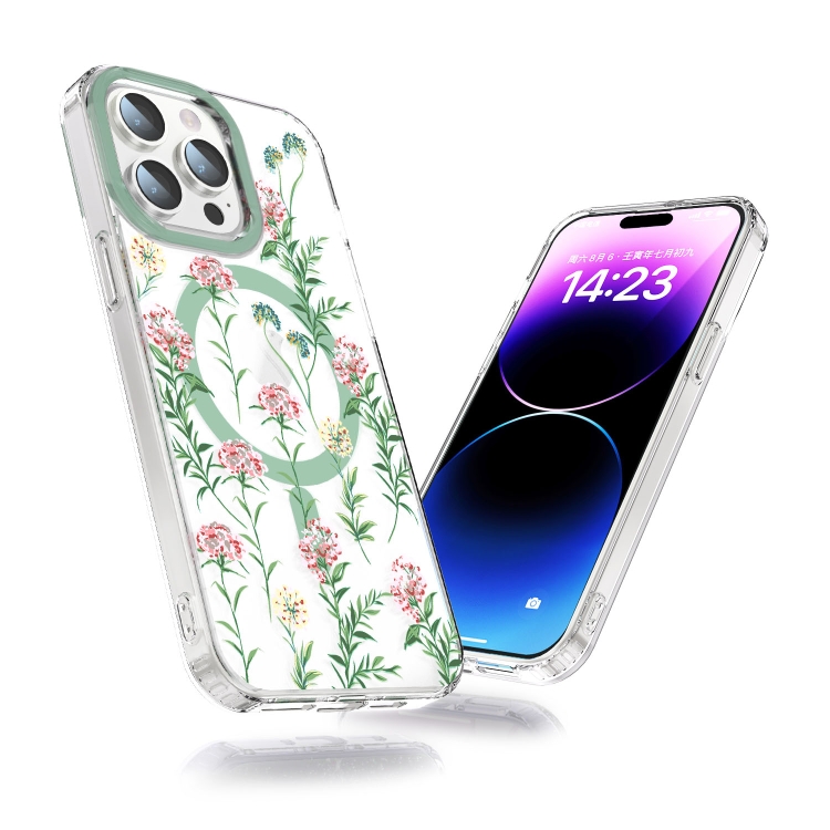 Funda Poco X6 Pro 5G Cristal Templado Floral Anillo Soporte