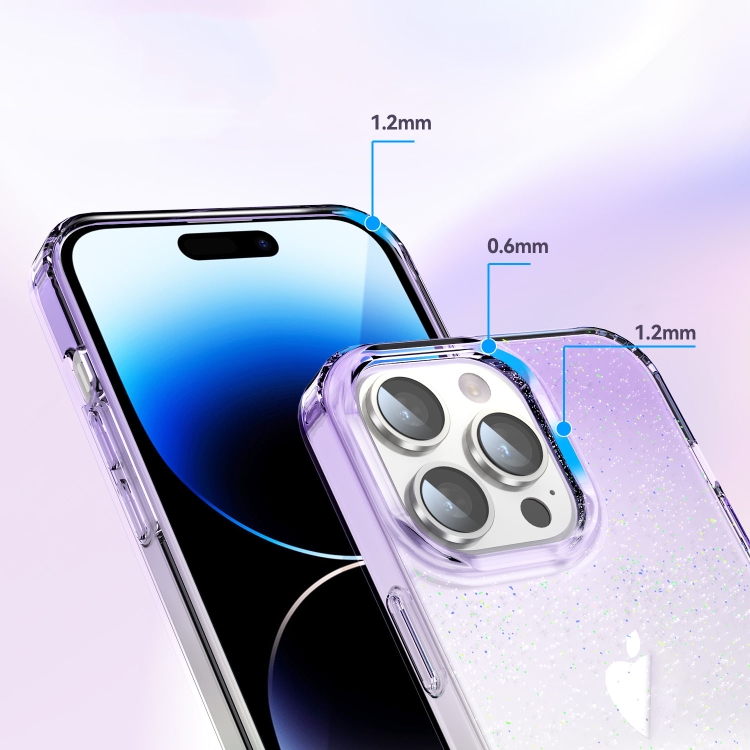 For iPhone 14 Star Gradient Phone Case(Purple Green) For iPhone 14 Star Gradient Phone Case(Purple Green)